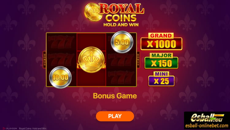 Playson Royal Coins Hold And Win Demo Slot Game Review